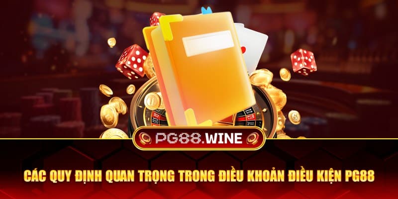 Các quy định quan trọng trong điều khoản điều kiện PG88